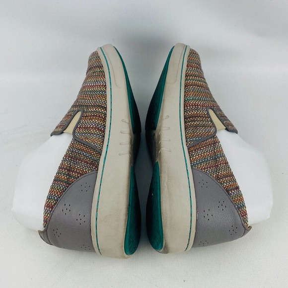 Womens 38 US 7.5-8 Dansko Belle Slip‎ On Sneakers Textured Canvas Striped Shoes - Picture 7 of 11